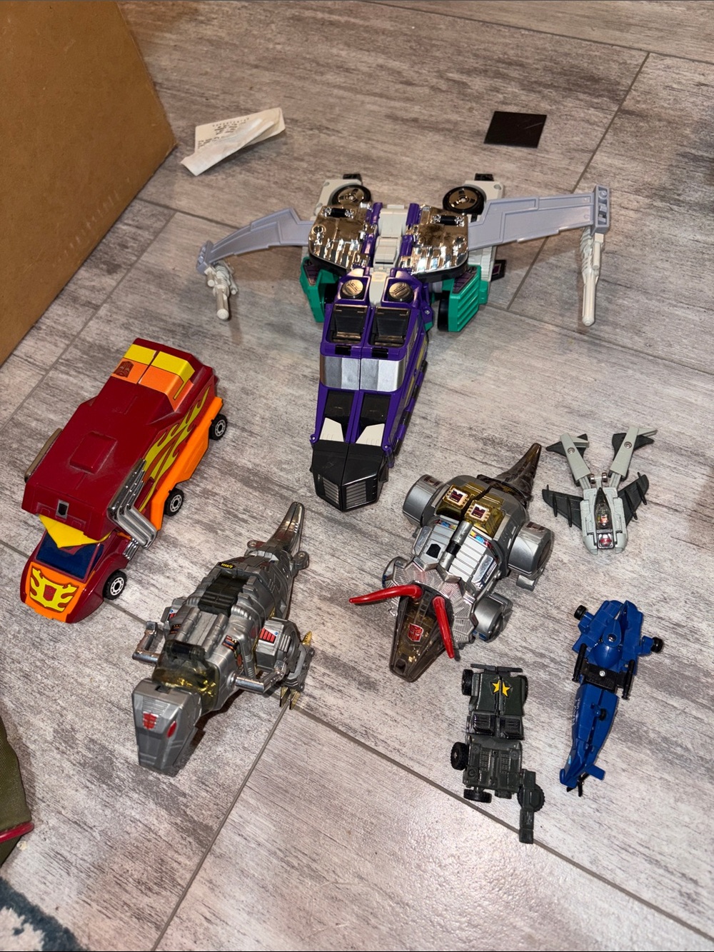 Vintage Transformer set Purple & Silver Kids Toy Vehicle Set - Assorted Vehicles
